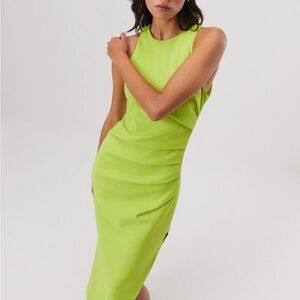 Mishka Vibrant Green Midi Dress